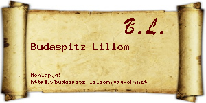 Budaspitz Liliom névjegykártya